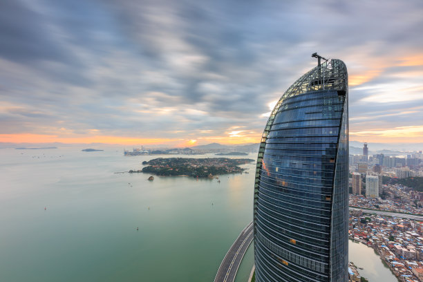 厦门世茂海峡大厦双子塔景图片下载