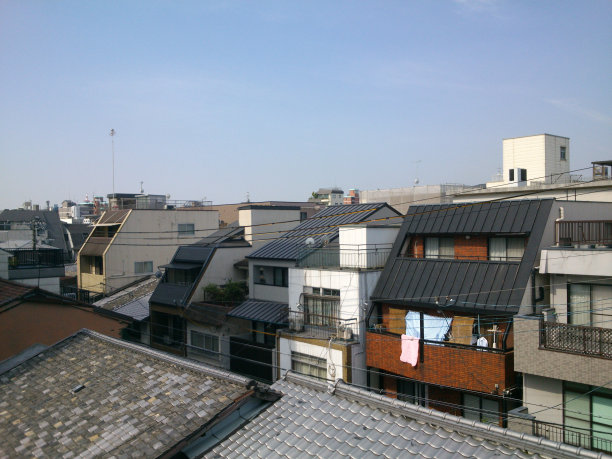 从阳台鸟瞰京都城图片下载