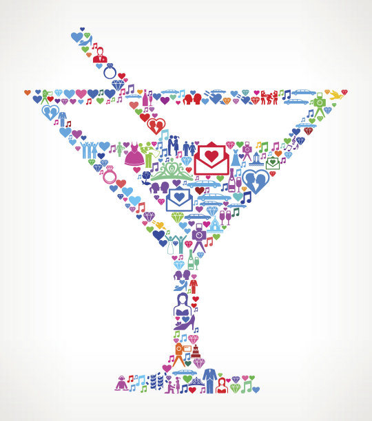 马提尼玻璃婚礼爱情和婚姻图片下载