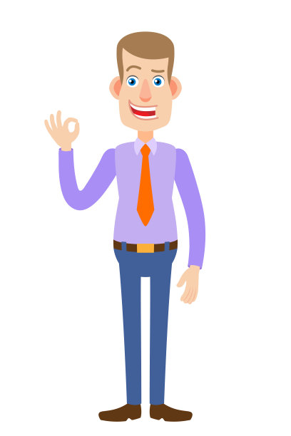 商人在做一个好手势图片下载