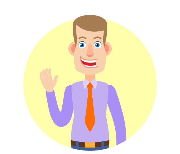 商人举手致意素材图片