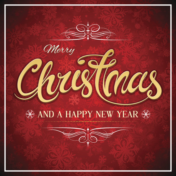 圣诞快乐红色背景素材图片