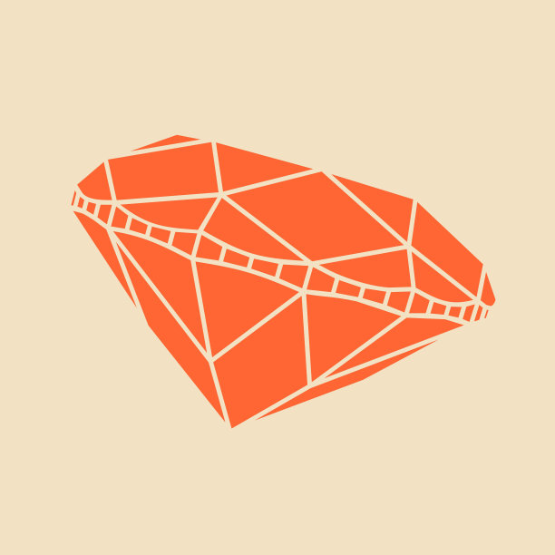 钻石简单的插图在顶部和侧视图。图片下载