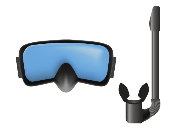 潜水面罩和通气管图片下载