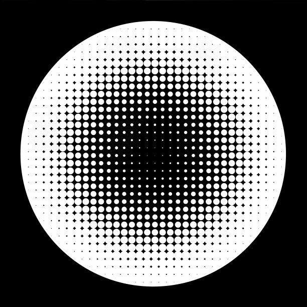 抽象几何黑白平面设计打印半色调图案_49图片下载