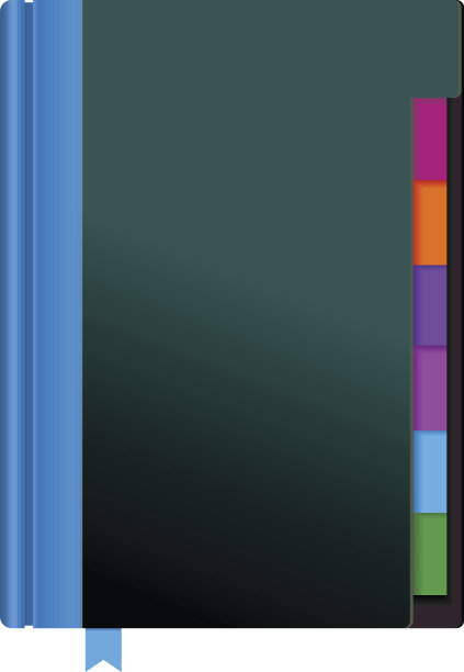 带有彩色标签的个人记事本图片下载