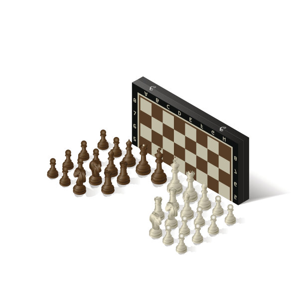 带有棋子的国际象棋棋盘图片下载