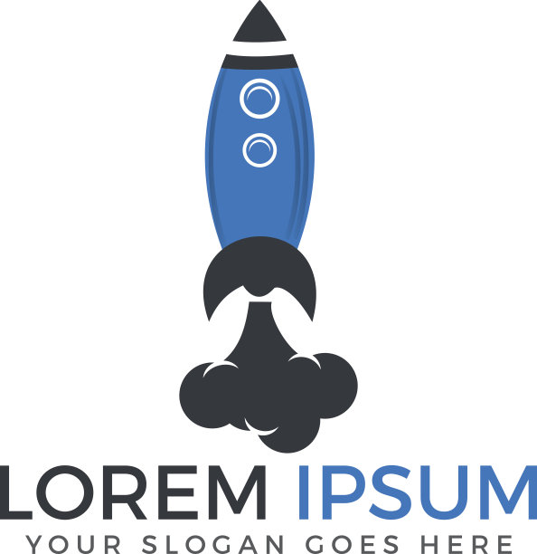 启动火箭飞船抽象矢量设计。图片下载