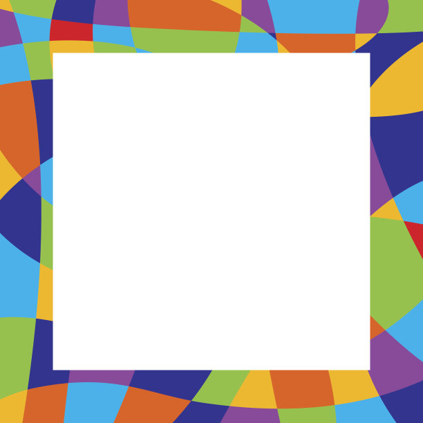 方形抽象彩框图片下载