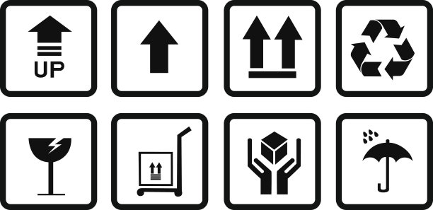 包装符号矢量图图片下载