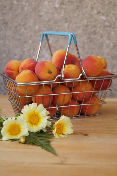 一篮杏花和黄花图片下载