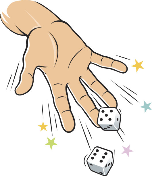 掷骰子矢量图图片下载