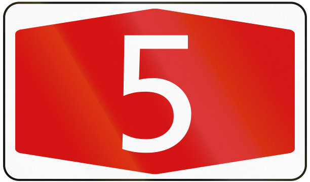 编号的路由盾的一个瑞士公路图片下载