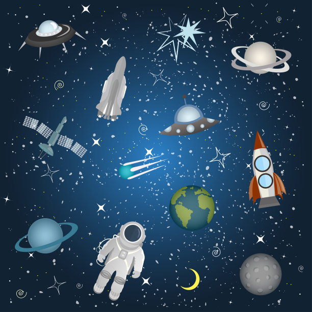 一个开放空间的矢量插图图片下载