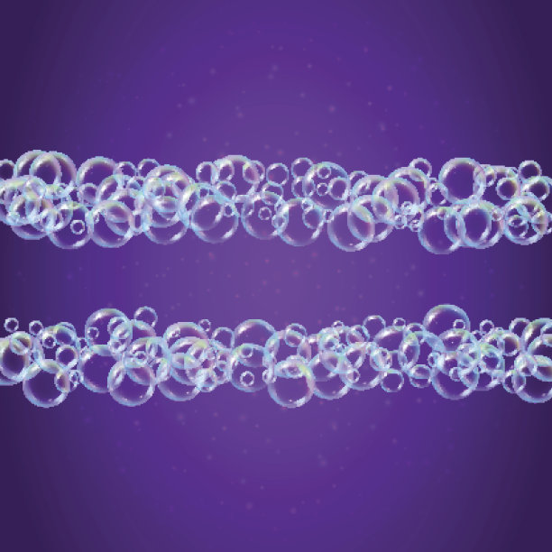 洗发水泡沫与彩色逼真的泡沫图片下载