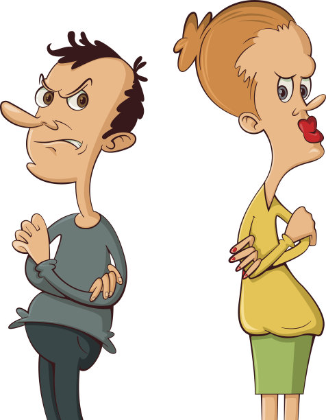 争吵后愤怒的夫妇图片下载