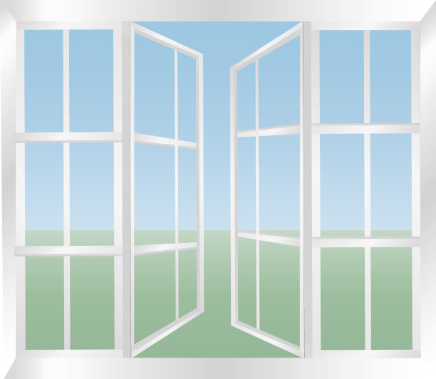 上釉的Windows图标，矢量插图图片下载