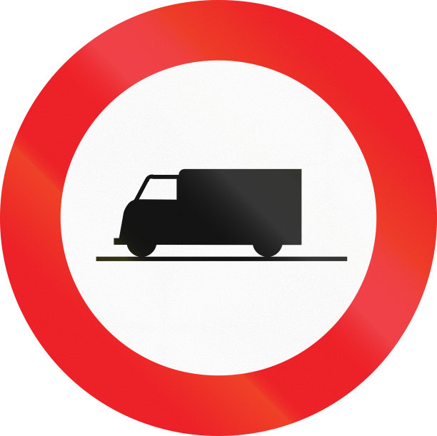 比利时法规路标，禁止卡车通行图片下载