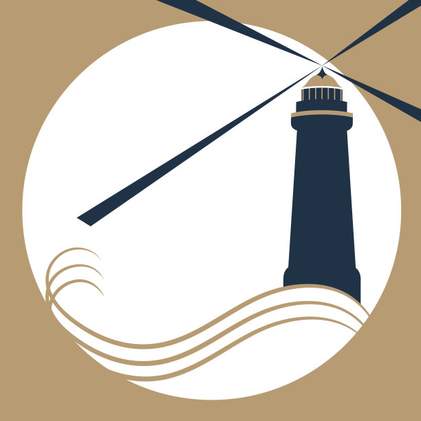 波浪上的灯塔图片下载