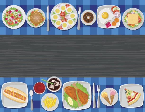 桌上美味的食物图片下载