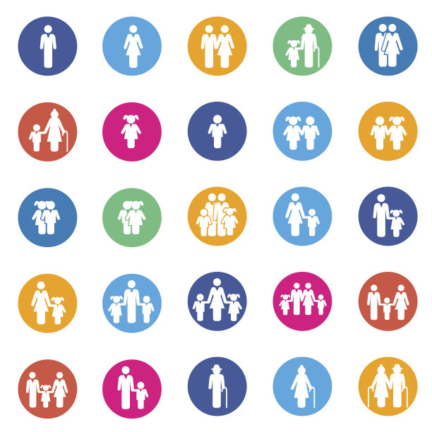 人物家族图标集图片下载