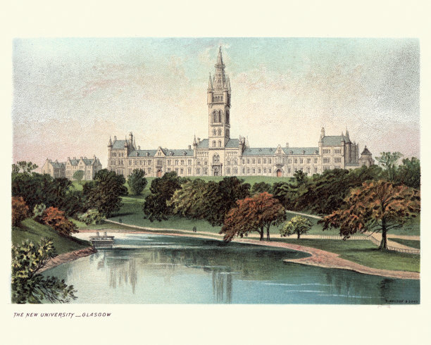 格拉斯哥大学，吉尔摩希尔，19世纪图片下载