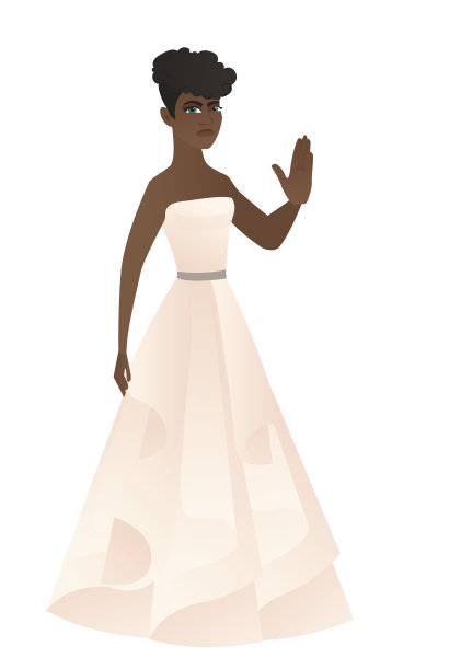 非裔美国未婚妻秀手心图片下载