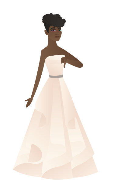 失望的未婚妻，拇指向下图片下载