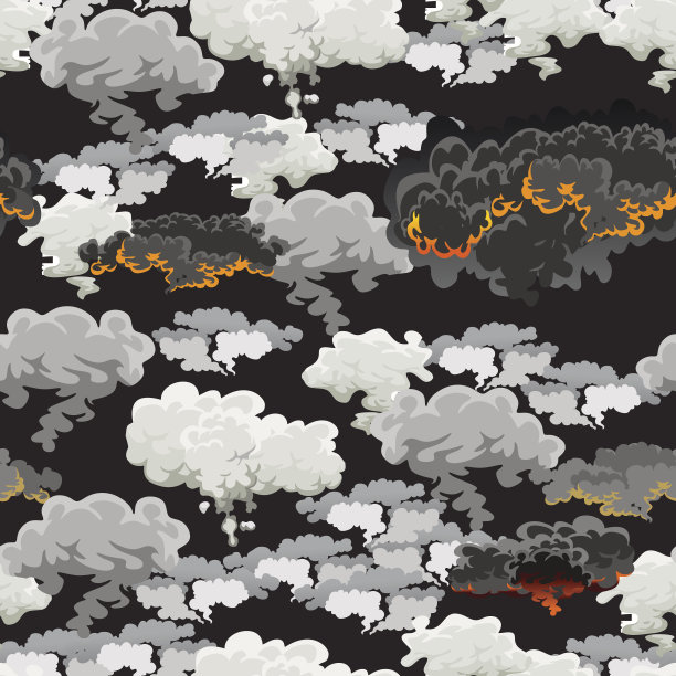 一组不同程度喷发的火山，一个沉睡或苏醒的危险的火山，从岩浆的灰烬和烟雾飞出，熔岩流下山的矢量插图图片下载