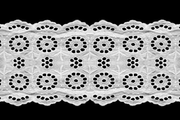 白色花边孤立图片下载