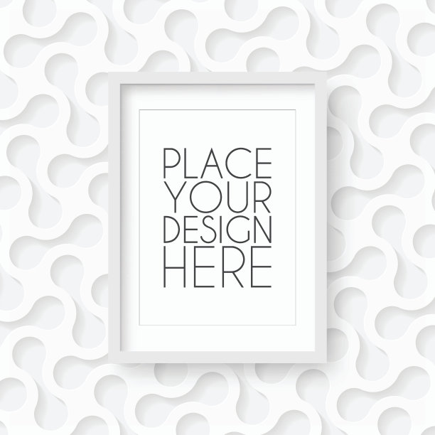 白色抽象背景上的孤立相框图片下载