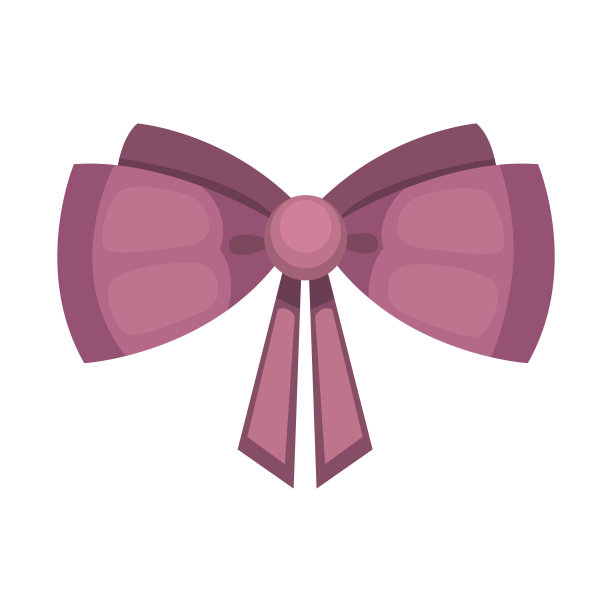 卡通可爱的礼物蝴蝶结与丝带。颜色蝴蝶领带图片下载