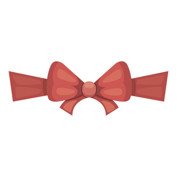 卡通可爱的礼物蝴蝶结与丝带。颜色蝴蝶领带图片下载