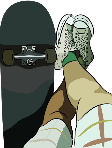 溜冰者矢量图形图片下载