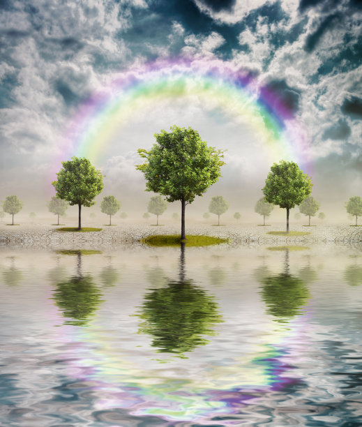 树木生长的沙漠图片下载