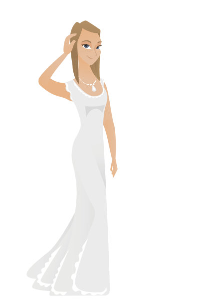 年轻的白人未婚妻在挠头图片下载