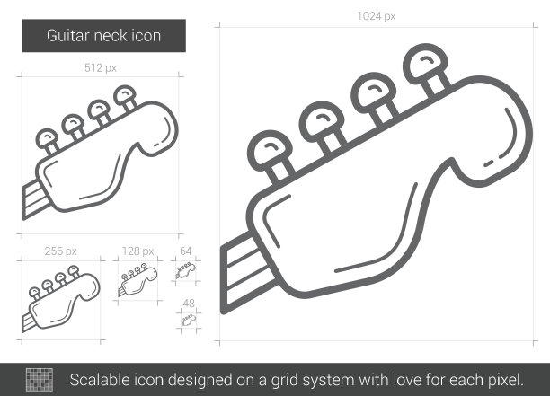 吉他颈线图标图片下载