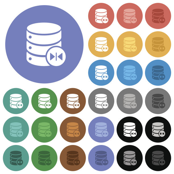 选择数据库表列圆平多色图标图片下载