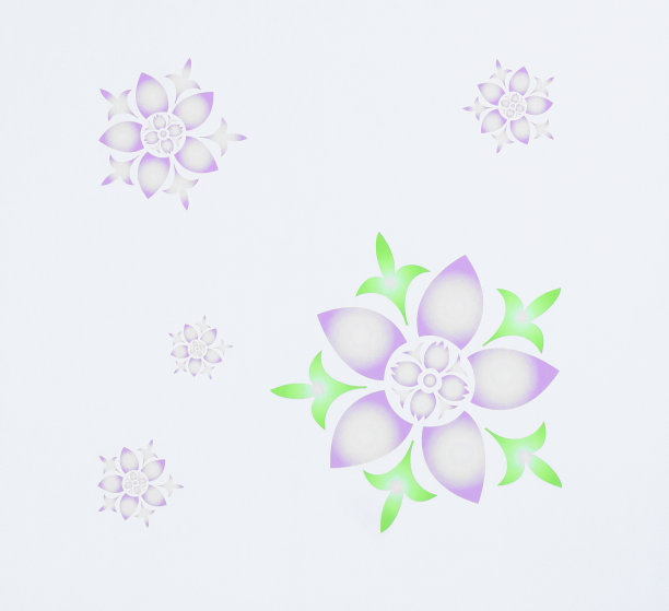 天花板上石膏板上的白花图案。图片下载