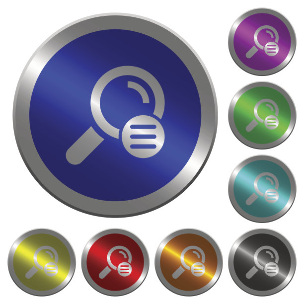 搜索选项发光硬币一样的圆形颜色按钮图片下载