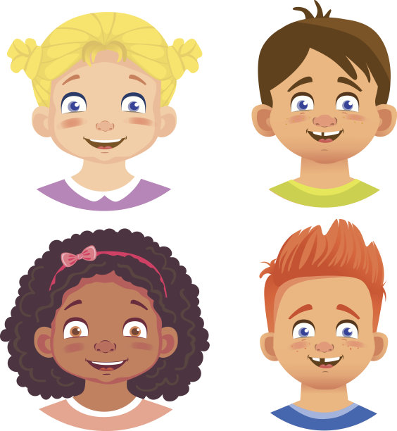 集女孩和男孩角色2图片下载