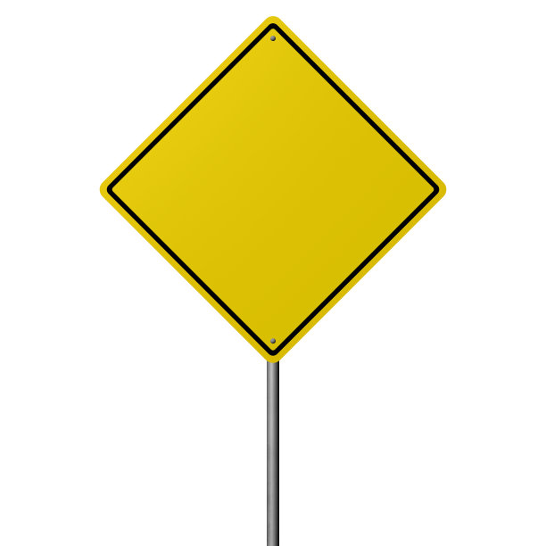 空白道路标志 - 道路警告标志图片下载