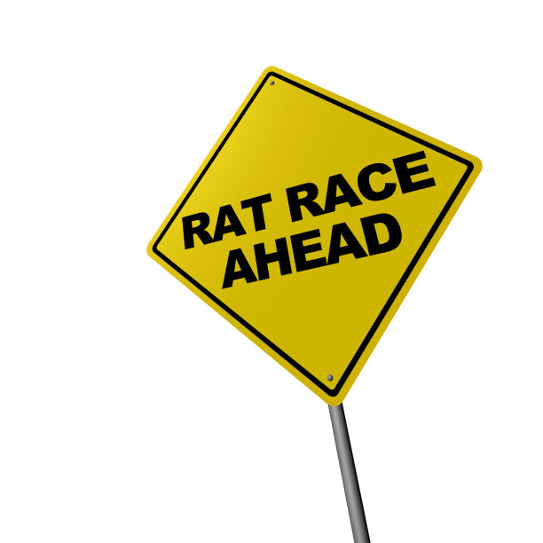 “老鼠赛跑”-道路警告标志图片下载