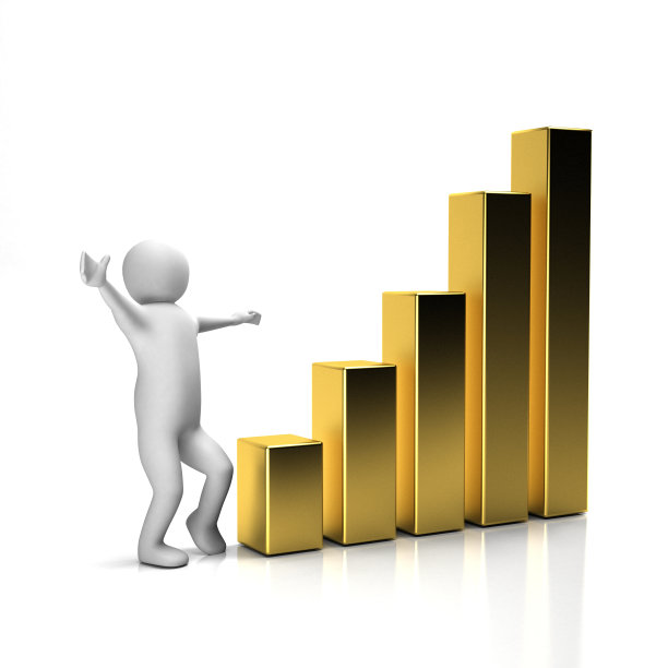 People Man Business Success Surprise. 3D渲染图图片下载