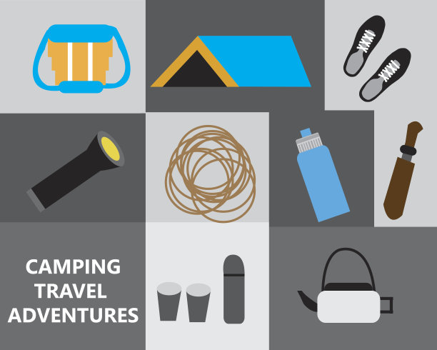 野营矢量野营冒险矢量图片下载