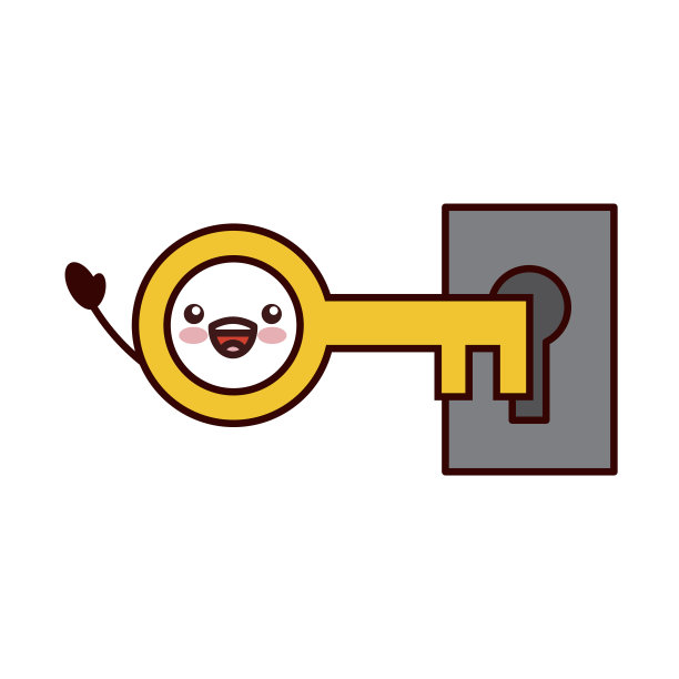 古董键卡哇伊字符图片下载