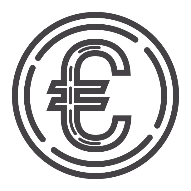 Coin euro line icon, business and finance, money sign vector graphics，白色背景上的线性图案，eps 10。图片下载