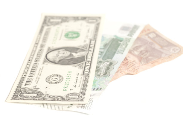 货币国际货币钞票孤立在白色图片下载