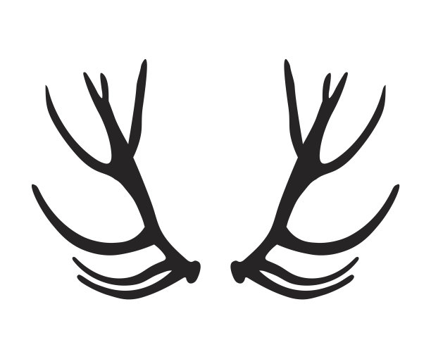 鹿角的黑色轮廓图片下载