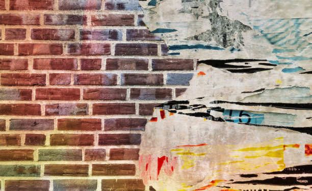 砖墙肌理，城市格局为背景。图片下载